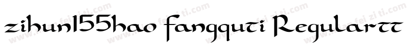 zihun155hao fangquti Regularttf字体转换